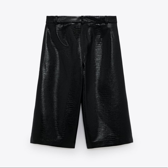 ZARA BNWT Faux Leather Long Shorts - Picture 6 of 6